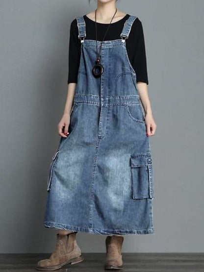 Vestido peto vaquero holgado - Vici