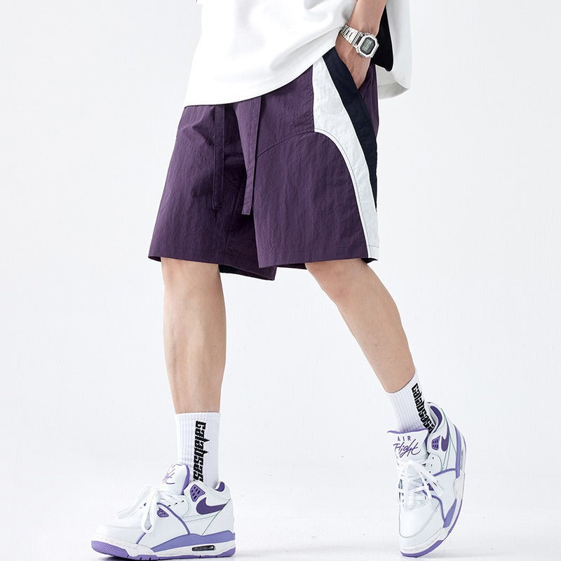 Pantalones cortos para hombre con paneles contrastantes estilo deportivo - Damián