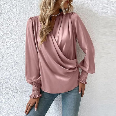 Farah - Elegante blusa con cuello en V