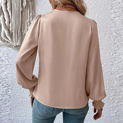 Farah - Elegante blusa con cuello en V