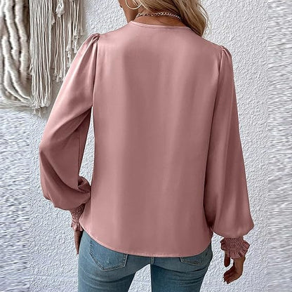 Farah - Elegante blusa con cuello en V