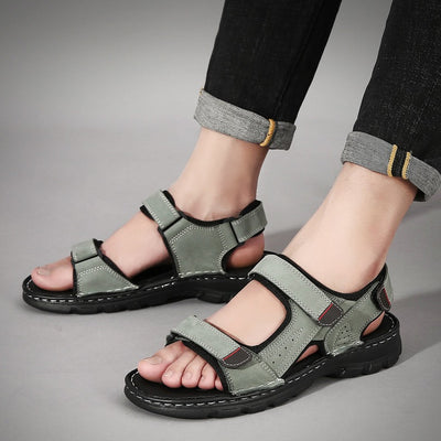Sandalias casuales hombre tiras ajustables negras - Hanoi