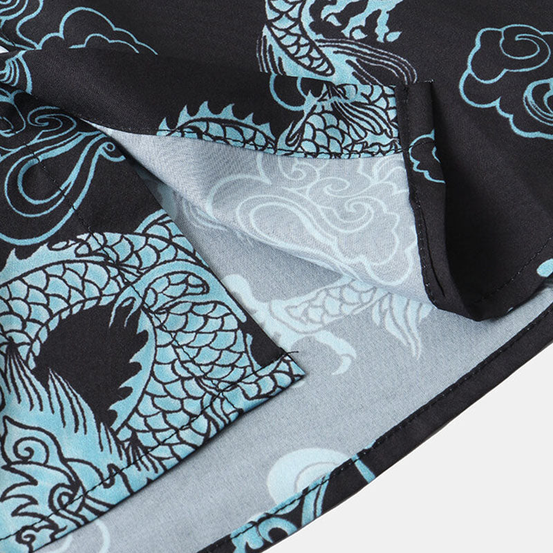 Elegante camisa de manga corta para hombre con diseño floral