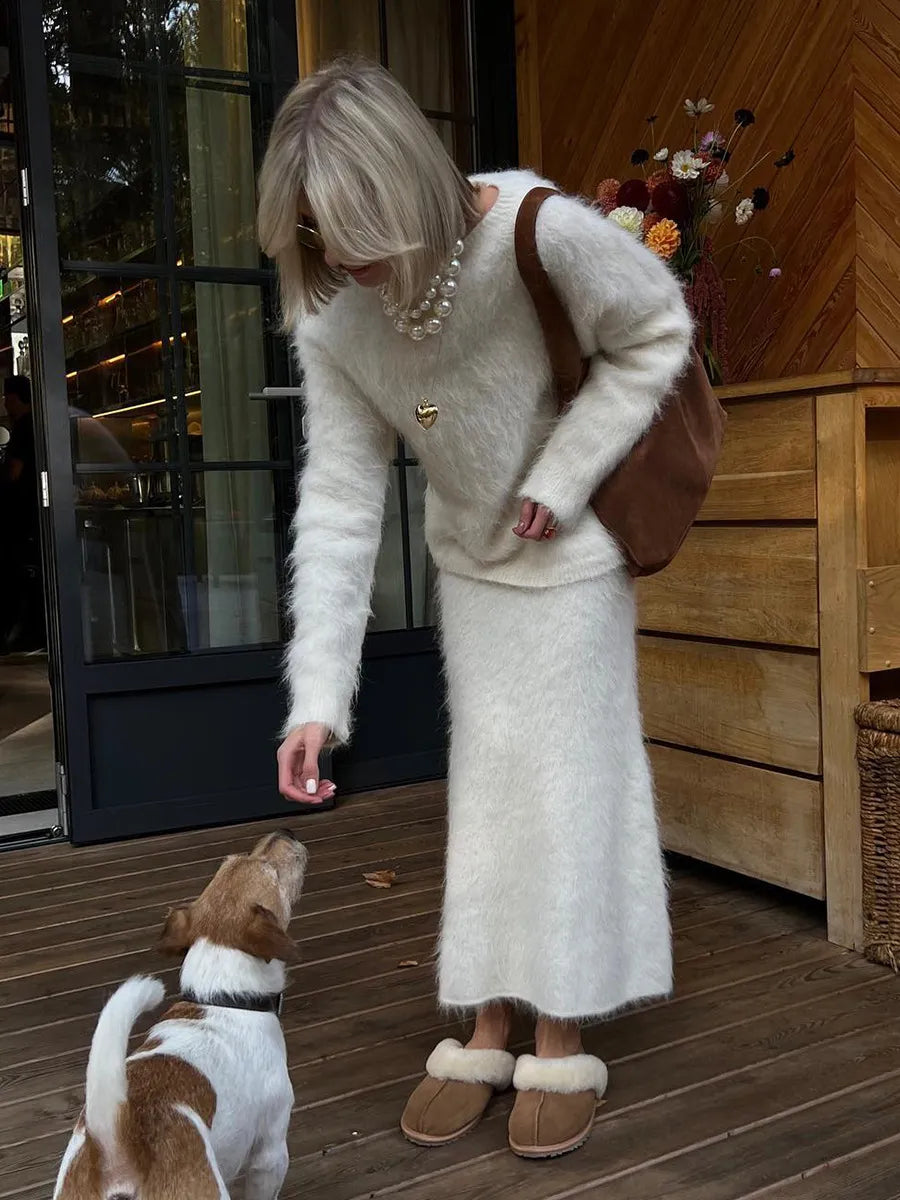 Conjunto de punto para mujer con textura suave - Eliane