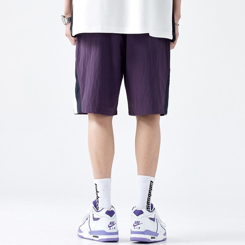 Pantalones cortos para hombre con paneles contrastantes estilo deportivo - Damián