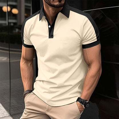 Camisa de negocios de manga corta para hombre Polo informal veraniego