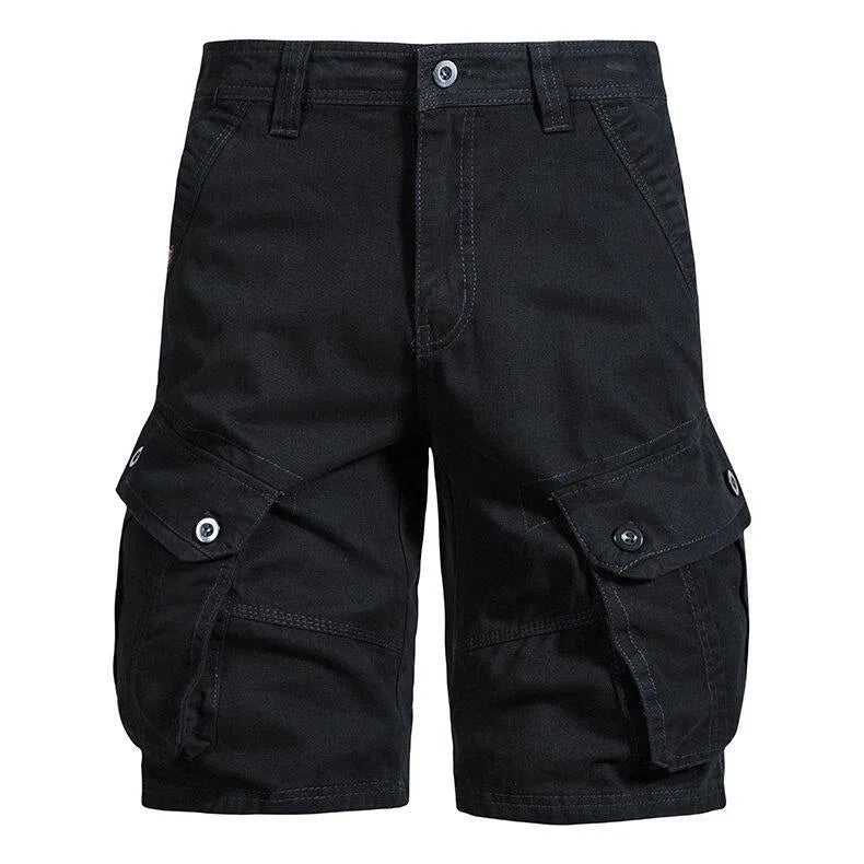 Pantalones cortos hombre bolsillos cargo algodón casual - Jason