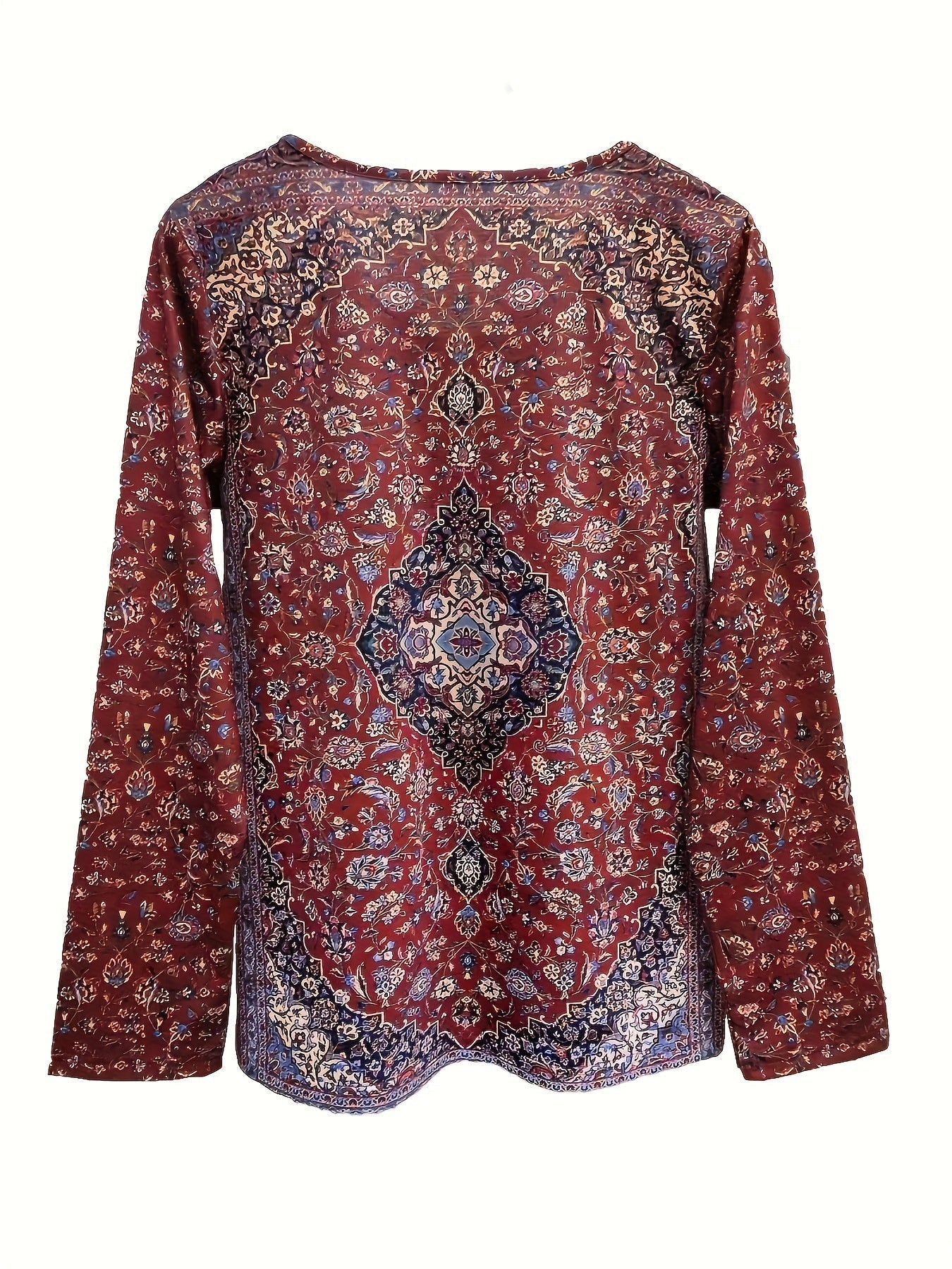 Loisa - Camiseta casual con cuello en pico y estampado floral