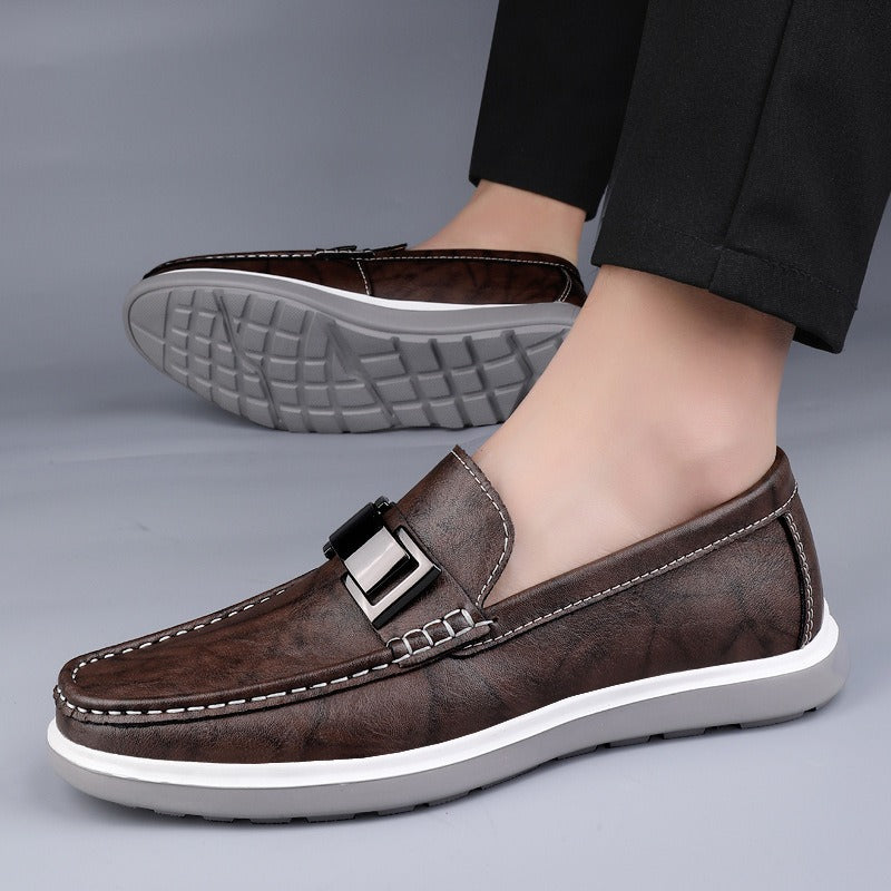 Mocasines hombre elegantes cuero marrón estilo británico - Weston