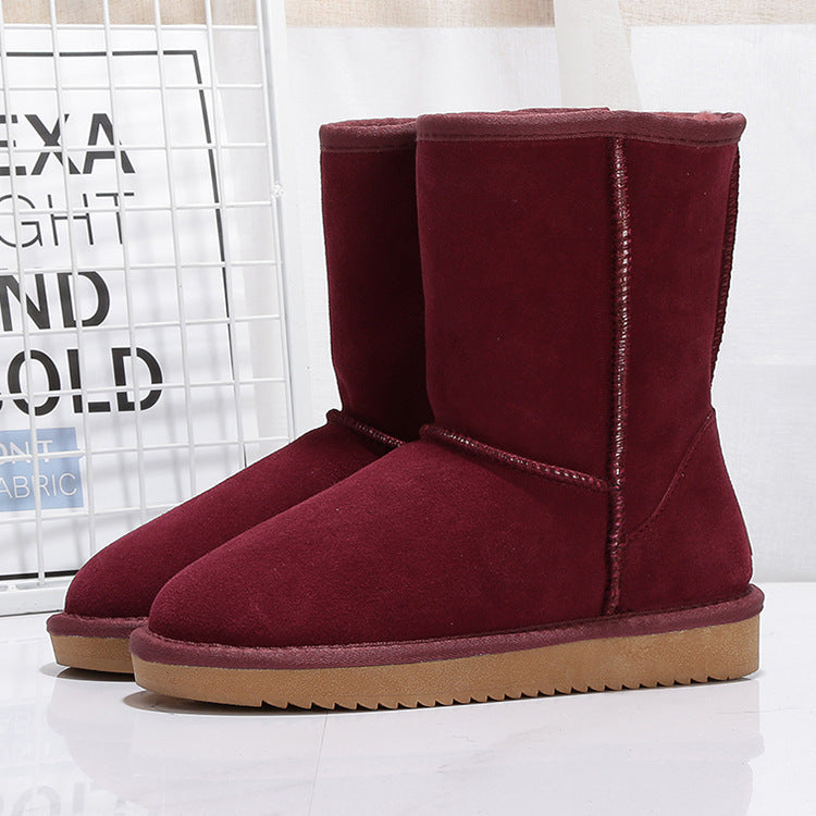 Botas de invierno para mujer en ante con forro interior calido - Thalia