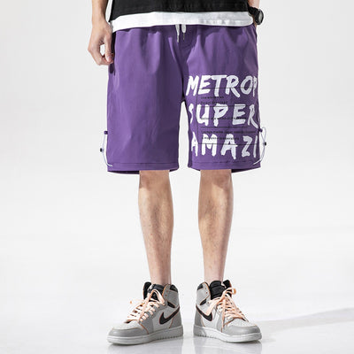 Pantalones cortos para hombre de algodón gráfico estilo urbano - Damián