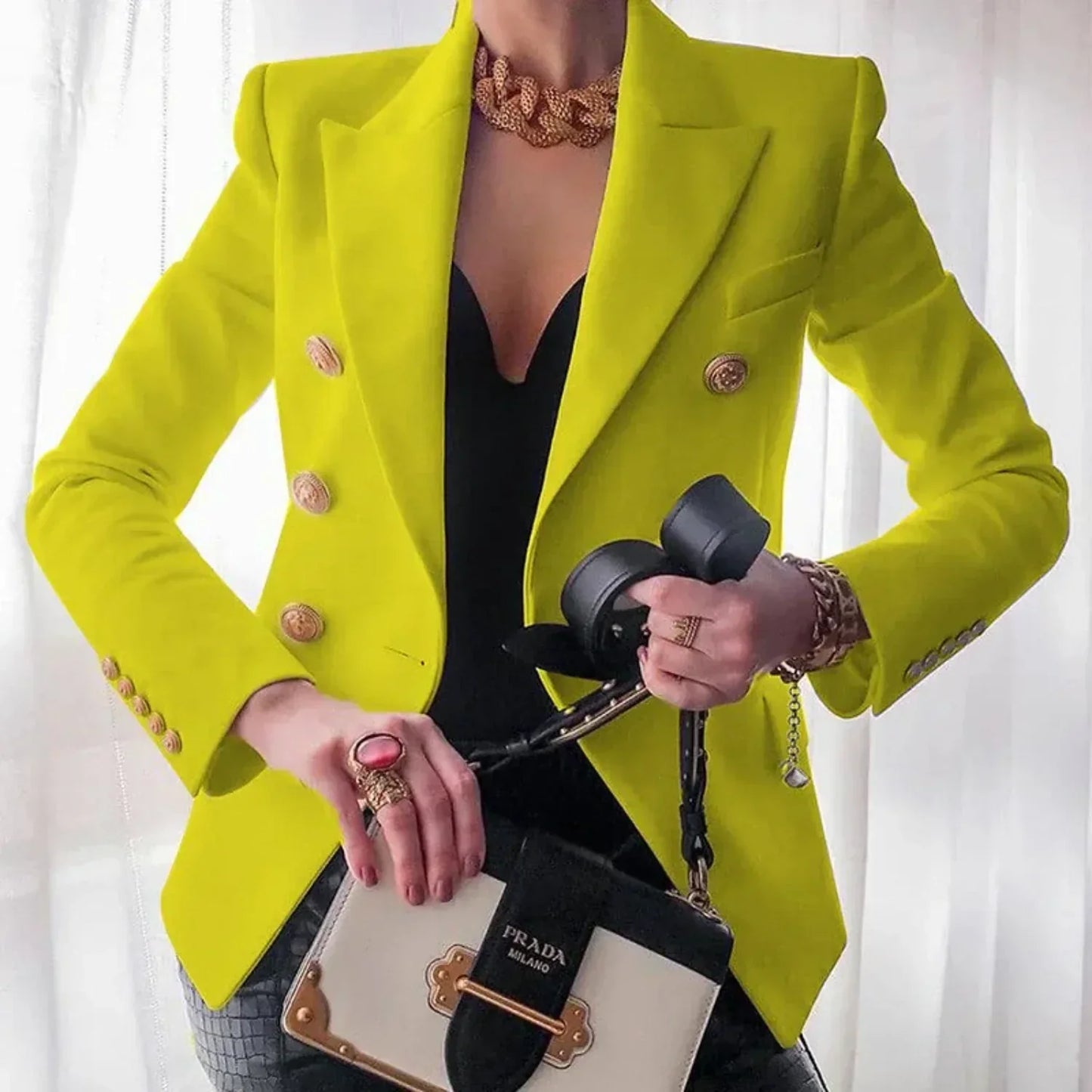 Vanessa - Elegante blazer de algodón de lujo para mujer