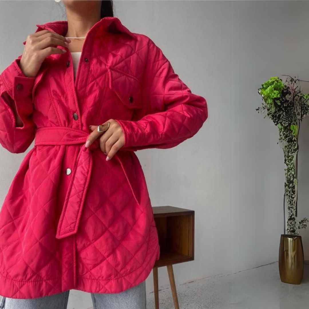 Aurora - Chaqueta acolchada clásica con botones de presión