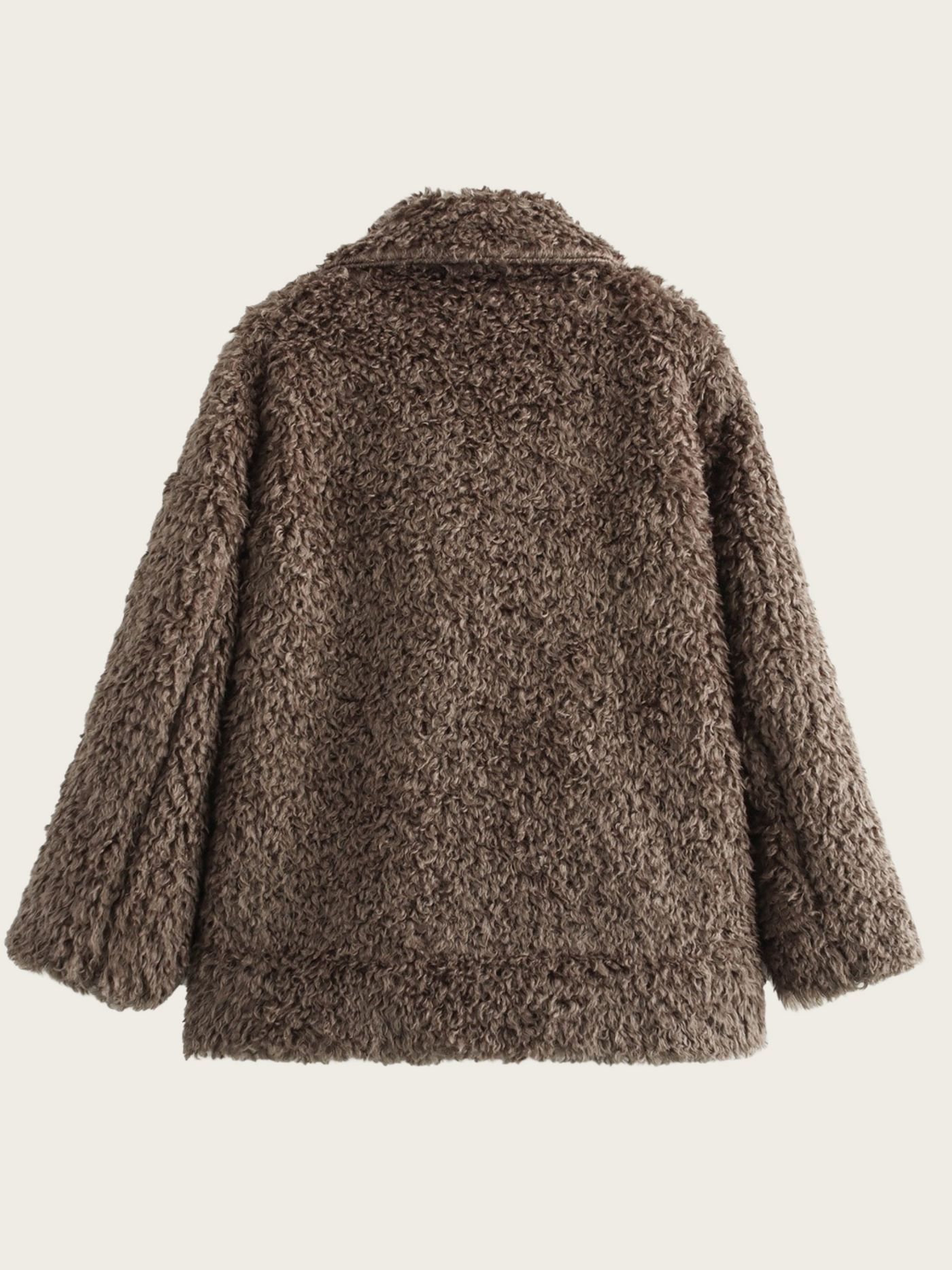 Abrigo de mujer fleece con solapa ancha - Daria