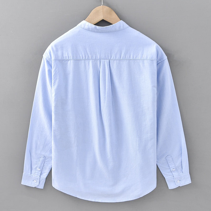 Camisa para hombre de algodón lavado estilo holgado - Elías