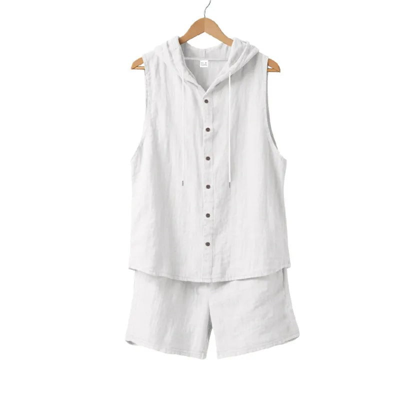 Conjunto sin mangas hombre tejido ligero estilo veraniego - Mauro