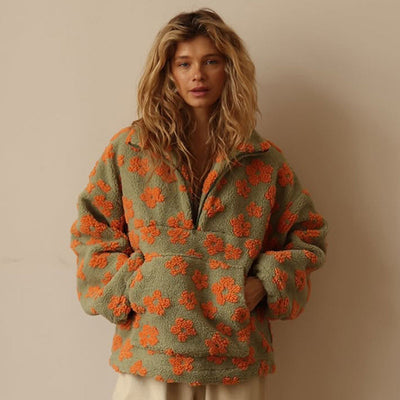 Sudadera polar para mujer con bolsillo amplio - Liora