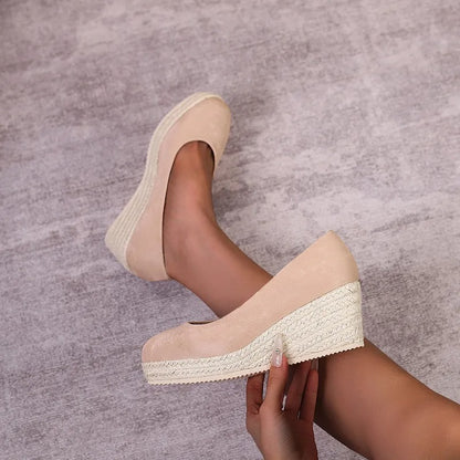 Zapatos de plataforma para mujer suela trenzada estilo alpargata - Élodie