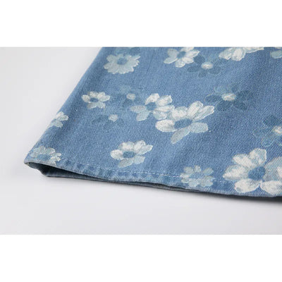 Andrea - Vestido vaquero floral azul