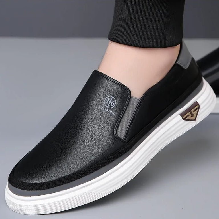 Mocasines para hombre de piel sintética diseño slip-on estilo urbano - Marcos
