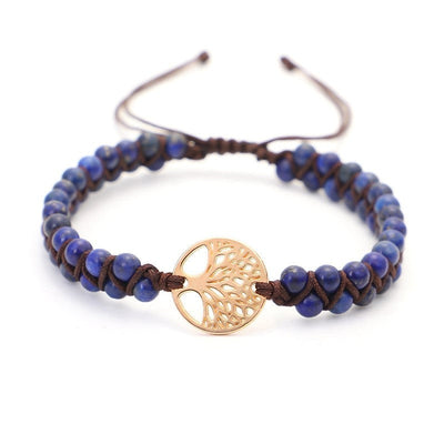 Pulsera de yoga tejida con dije árbol de vida