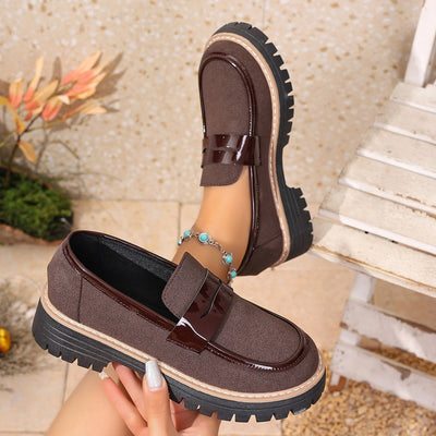 Mocasines mujer acabado mate con plataforma chunky - Rebeca