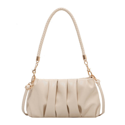 Bolso de hombro suave con pliegues – Evelina