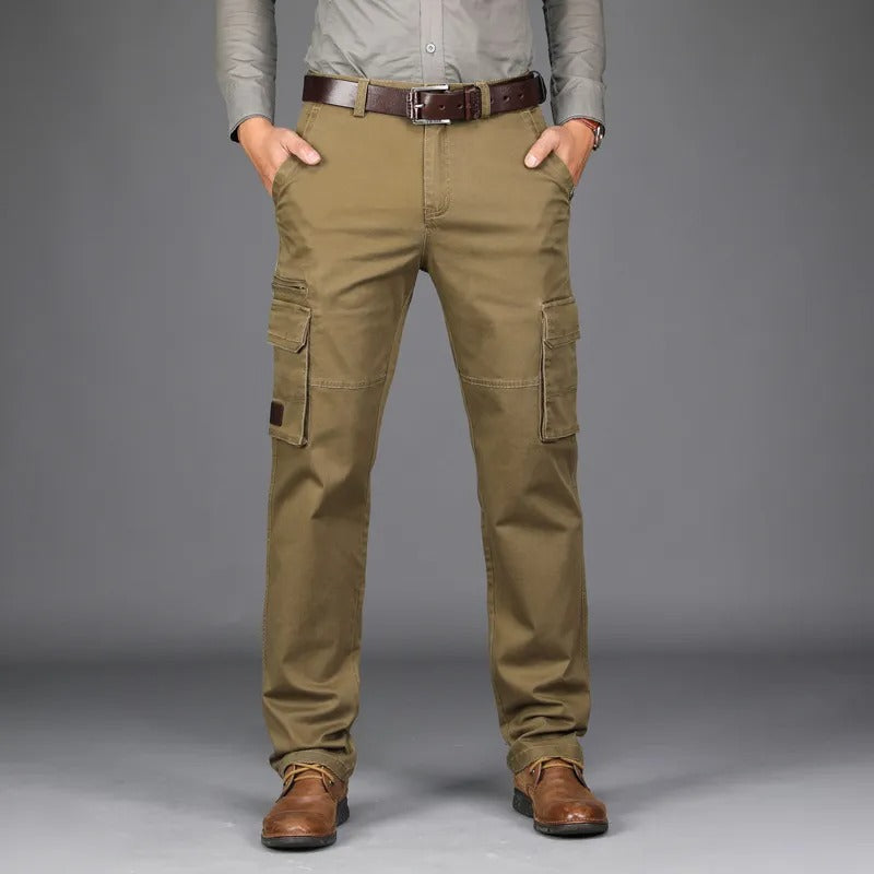 Pantalón cargo para hombre de algodón resistente estilo recto - Bruno