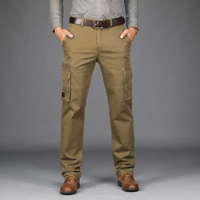 Pantalón cargo para hombre de algodón resistente estilo recto - Bruno