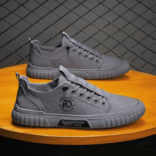 Zapatillas casuales hombre tela transpirable gris mate - Lior