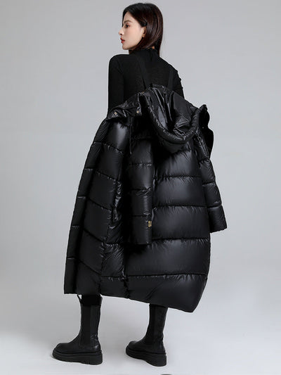 Chaqueta larga para mujer efecto acolchado - Eryndel