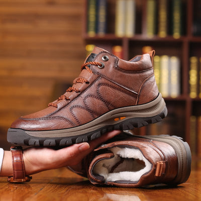 Botas de cuero para hombre con interior calido y suela resistente - Ian
