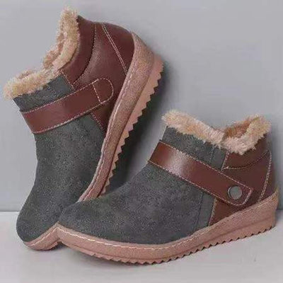 Botines de invierno para mujer con forro de pelo y cierre ajustable - Zayda