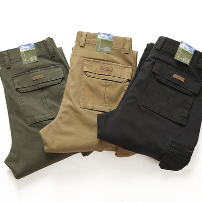 Pantalón cargo para hombre de algodón resistente estilo recto - Bruno