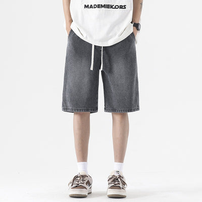 Pantalones cortos para hombre denim lavado con estilo holgado - Matías