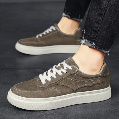 Zapatillas bajas hombre estilo retro británico color camel - Henry
