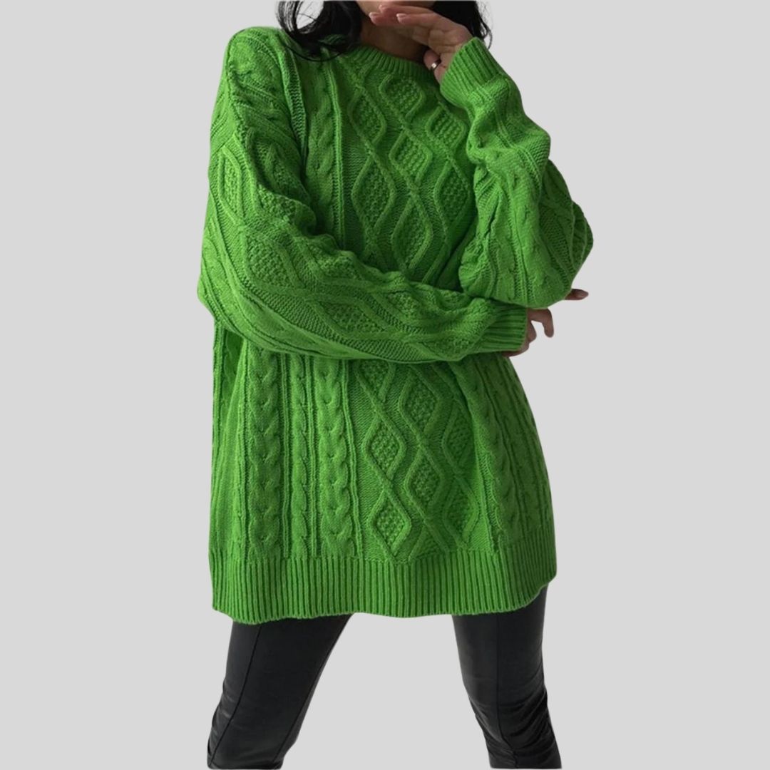 Enna - Vestido de punto texturizado con diseño de punto por cable y corte holgado