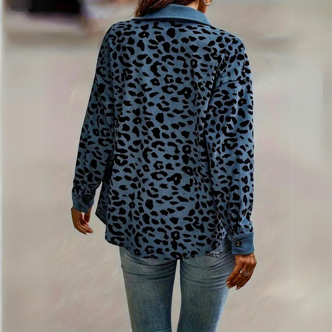 Toos - Chaqueta chic estampado leopardo Mujer