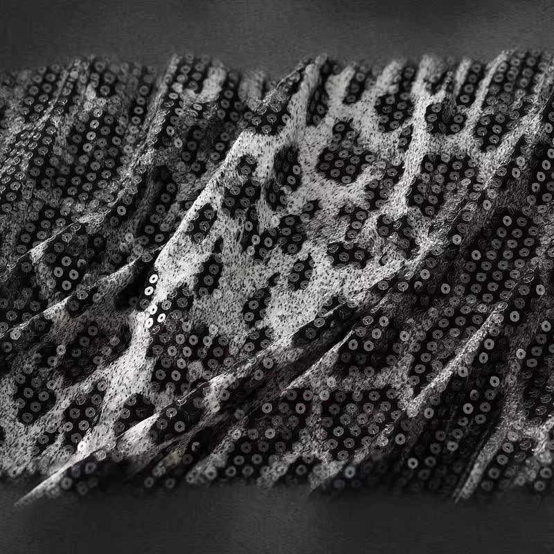 Falda para mujer con estampado de leopardo en lentejuelas - Ynaris