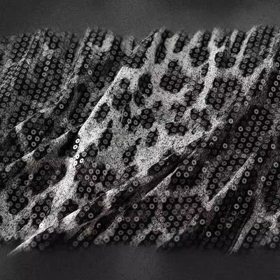 Falda para mujer con estampado de leopardo en lentejuelas - Ynaris