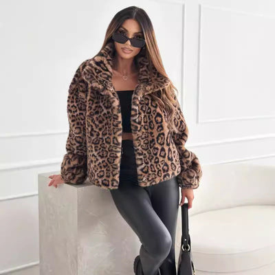 Chaqueta polar con estampado de leopardo - Nani
