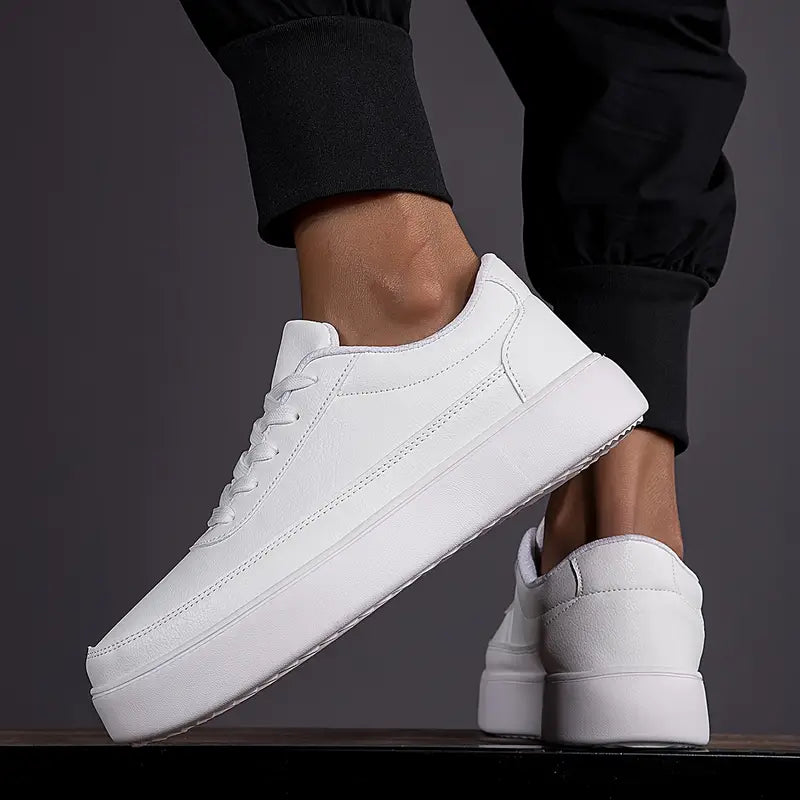 Tristo - Zapatillas de skate blancas para hombre