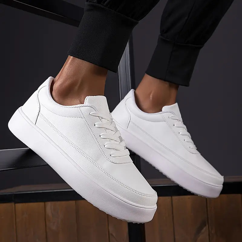 Tristo - Zapatillas de skate blancas para hombre