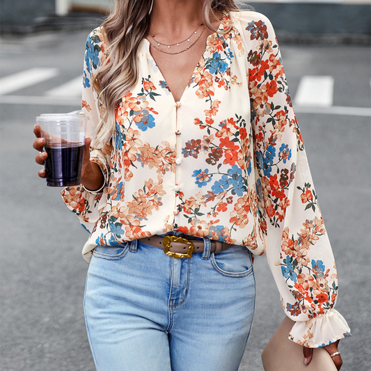 Ivonne - Elegante blusa floral