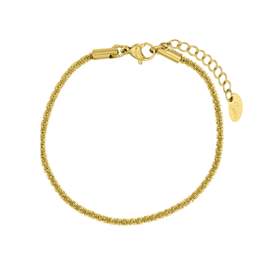 Pulsera de brillantes chapada en oro de 14 quilates