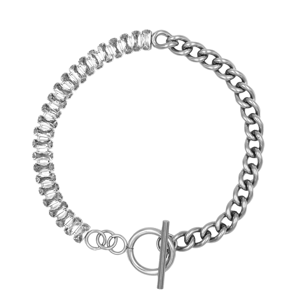 Pulsera Prestige T-Bar chapada en oro de 14 quilates