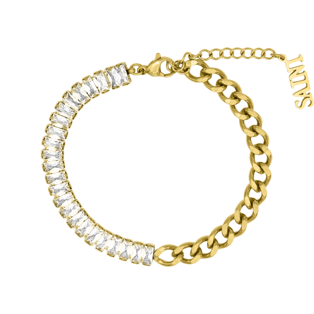 Prestige Pulsera Casual Baguette 14K bañada en Oro