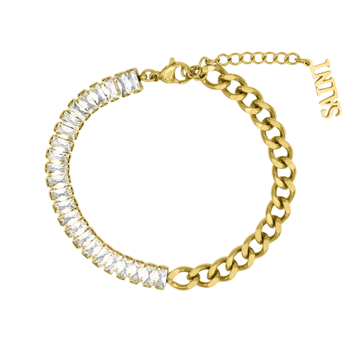 Prestige Pulsera Casual Baguette 14K bañada en Oro