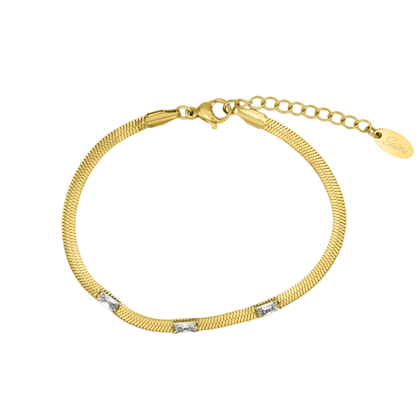 Pulsera Signature Sleek chapada en oro de 14 quilates