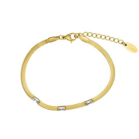 Pulsera Signature Sleek chapada en oro de 14 quilates